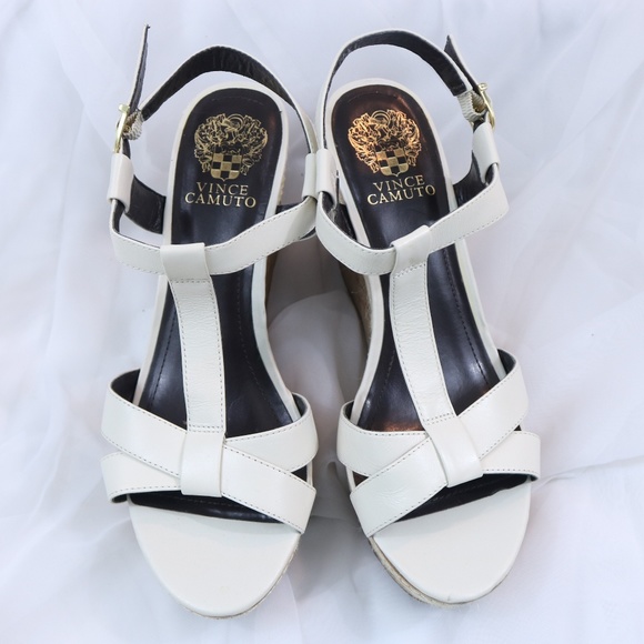 Vince Camuto Shoes - Vince Camuto white wedge sandals